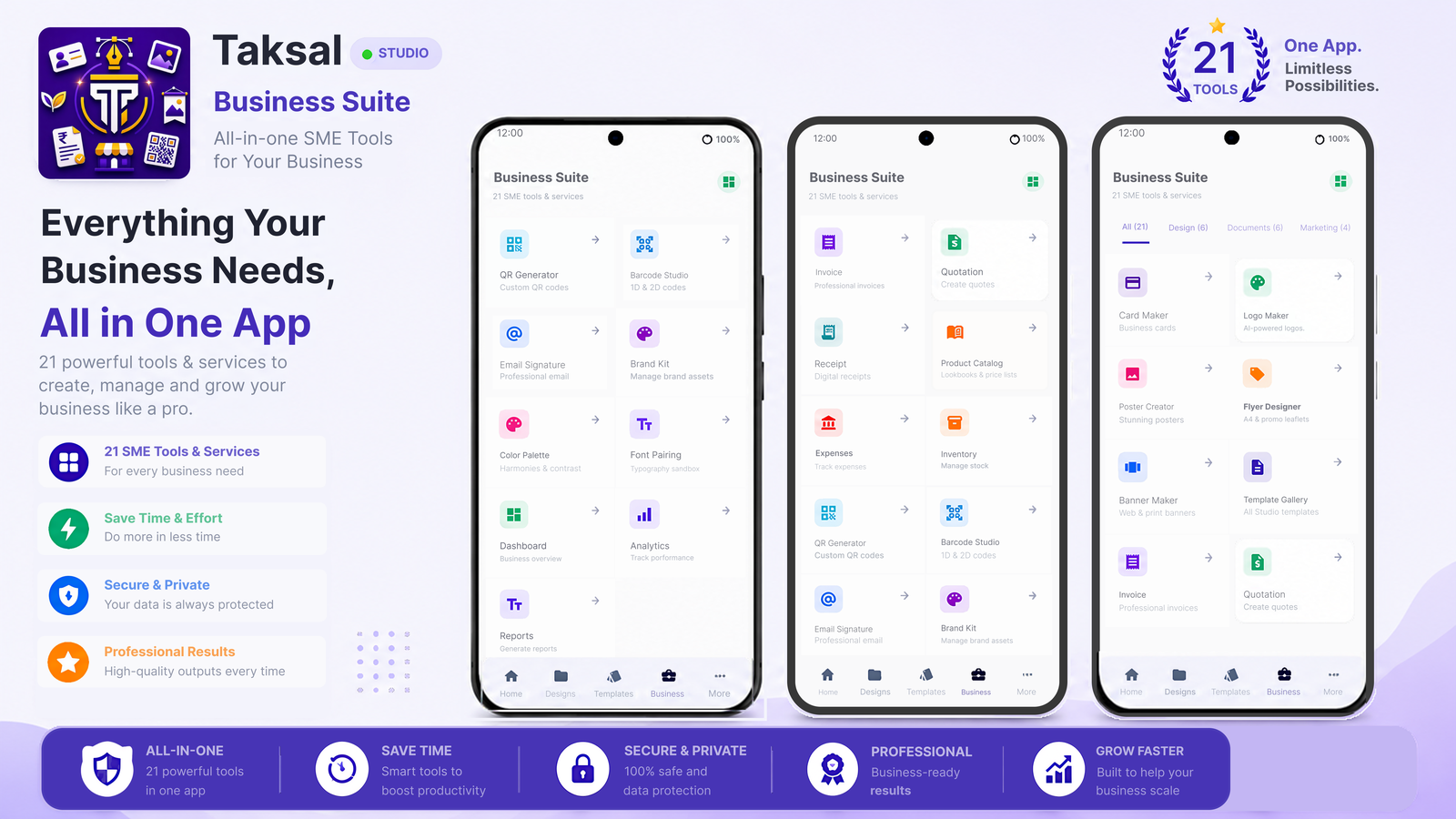 Taksal Business Suite Interface