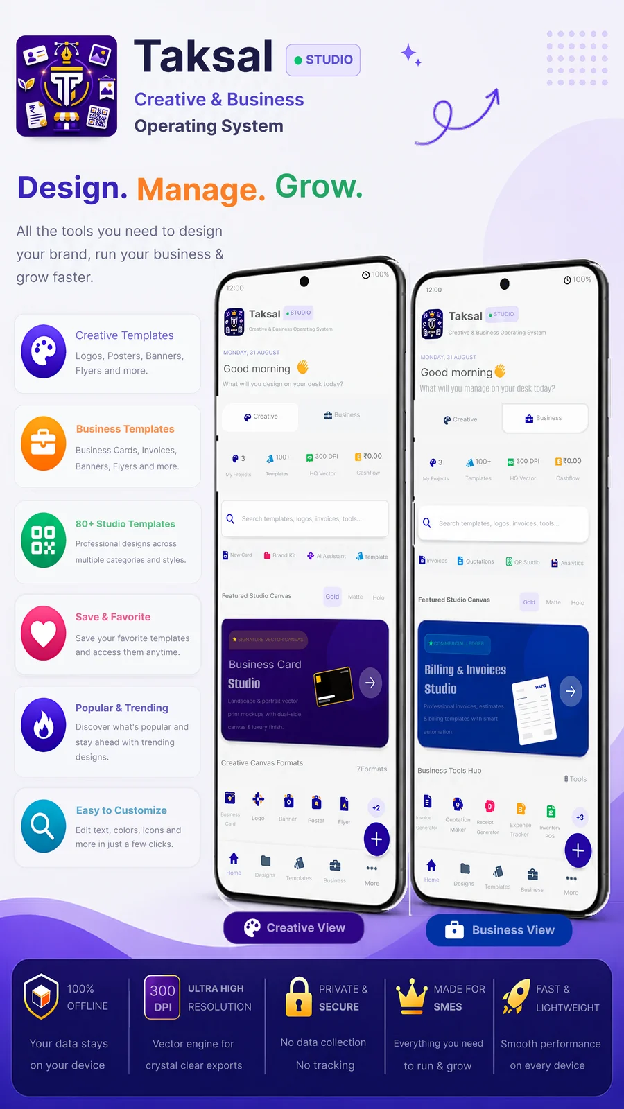 Taksal Home Dashboard